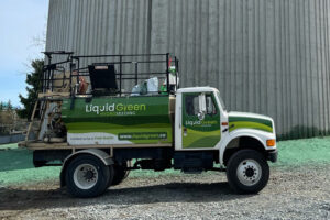 liquidgreen hydroseeding spray grass truck liquid lawn seeder image
