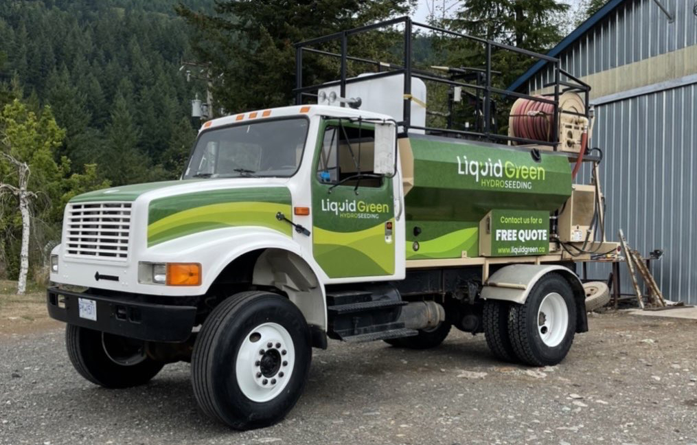 Liquid Green Hydroseeding Truck - Spray on grass