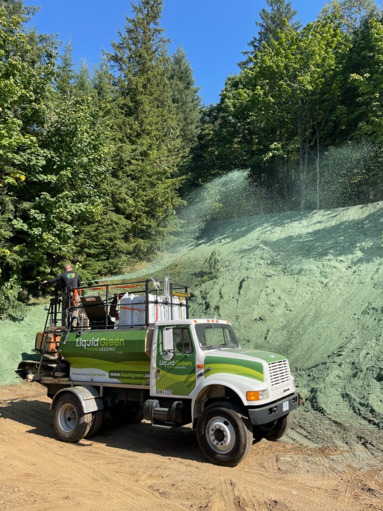 erosion control with hydroseeding